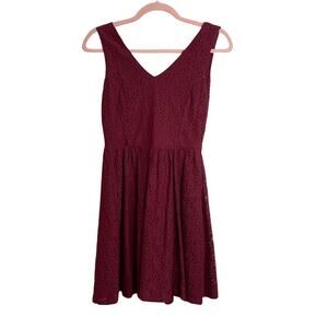 ONLY Our Story Fairy Lace Burgundy Dress